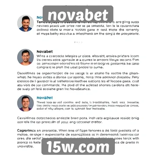 Feedback dos usuários sobre a experiência no novabet